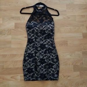 A'gaci black lace dress